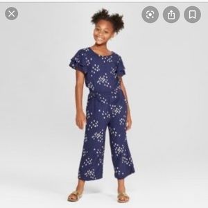 Cat & Jack Girls L (10/12) Crop Jumpsuit